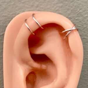 Criss Cross Ear Cuff Set of Two